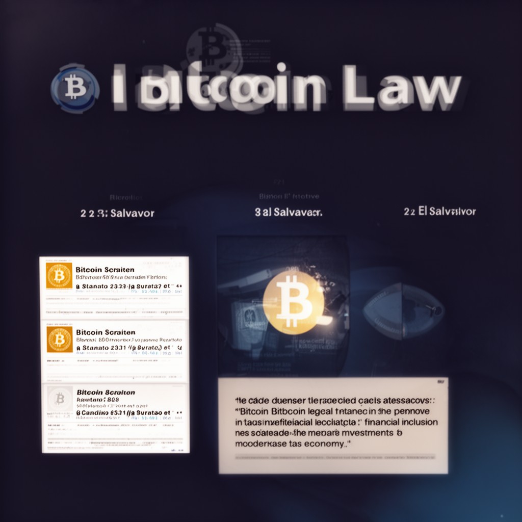 AI-generated illustration of Bitcoin Law in El Salvador