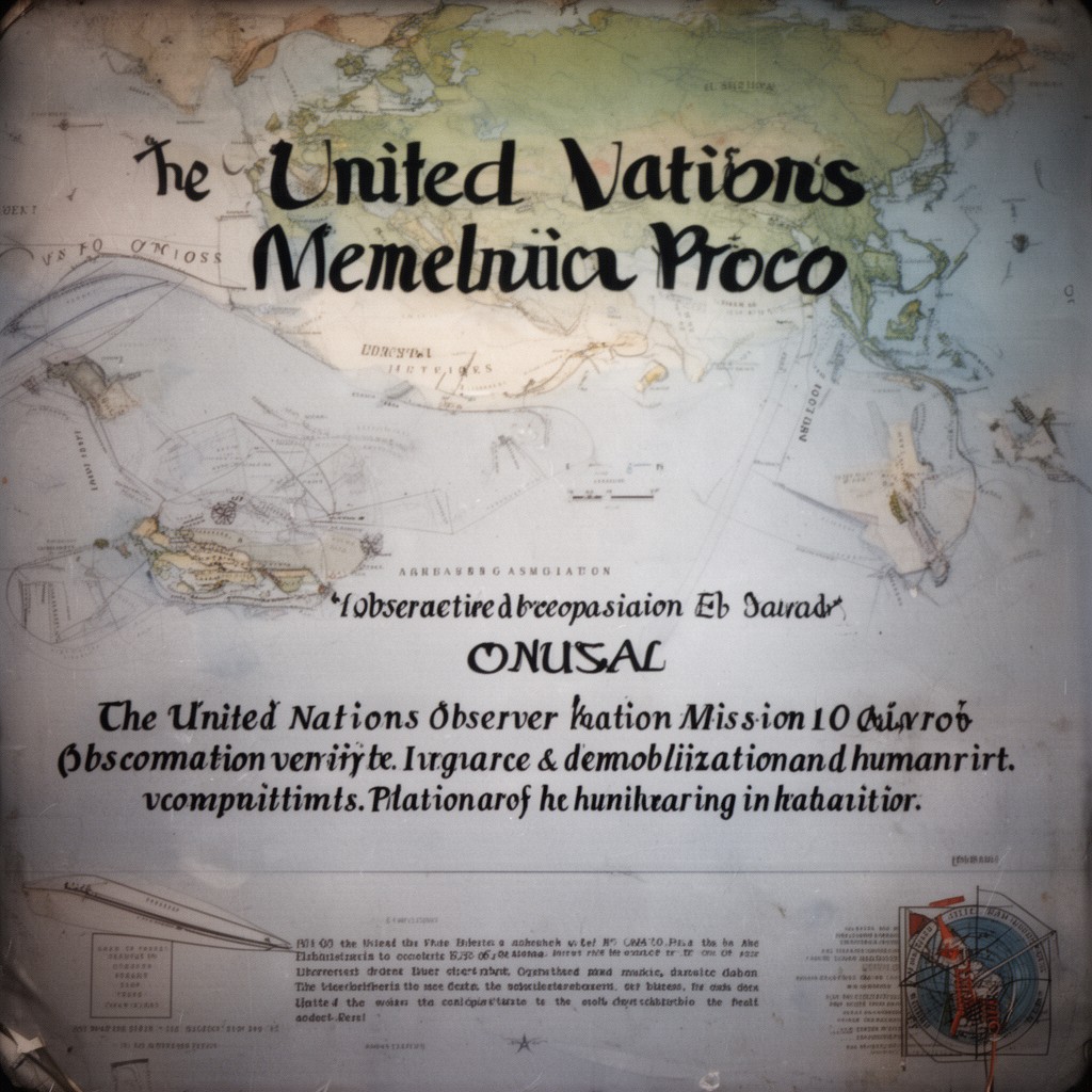 AI-generated illustration of United Nations Observer Mission in El Salvador