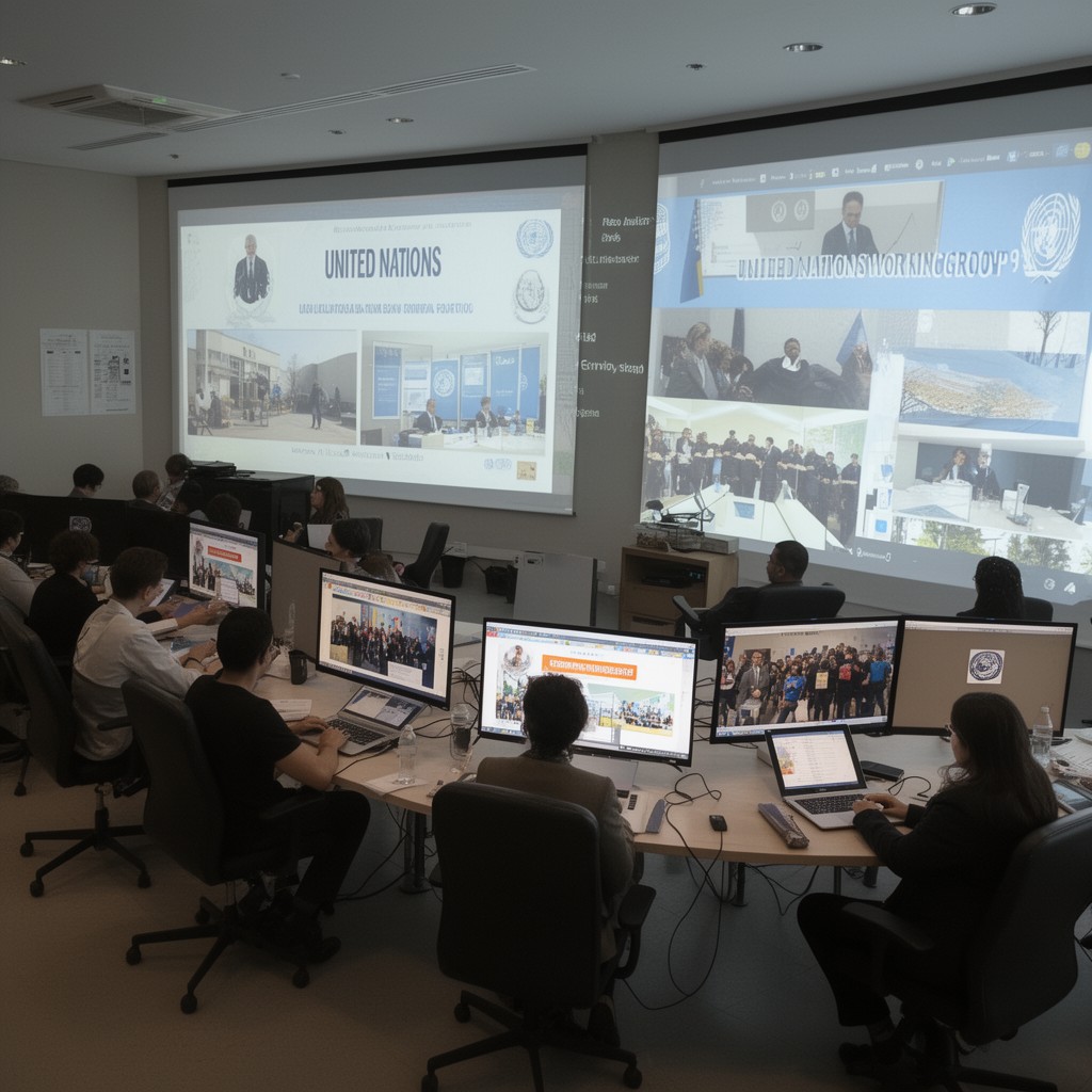 AI-generated illustration of United Nations working groups