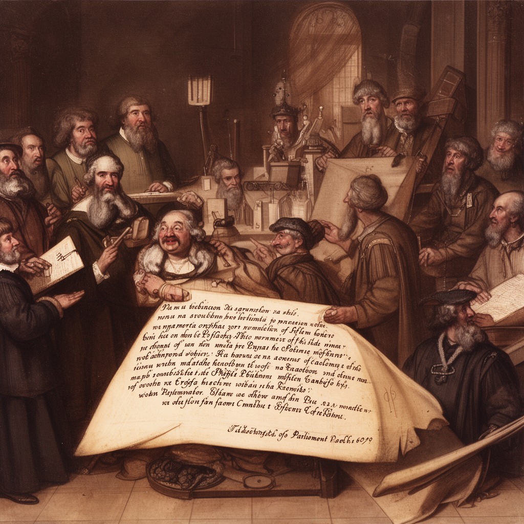 AI-generated illustration of Parliament of 1629