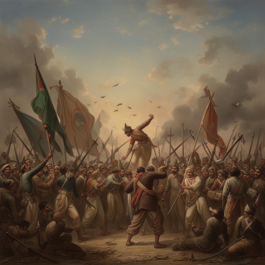 AI-generated illustration of Battle of Koregaon