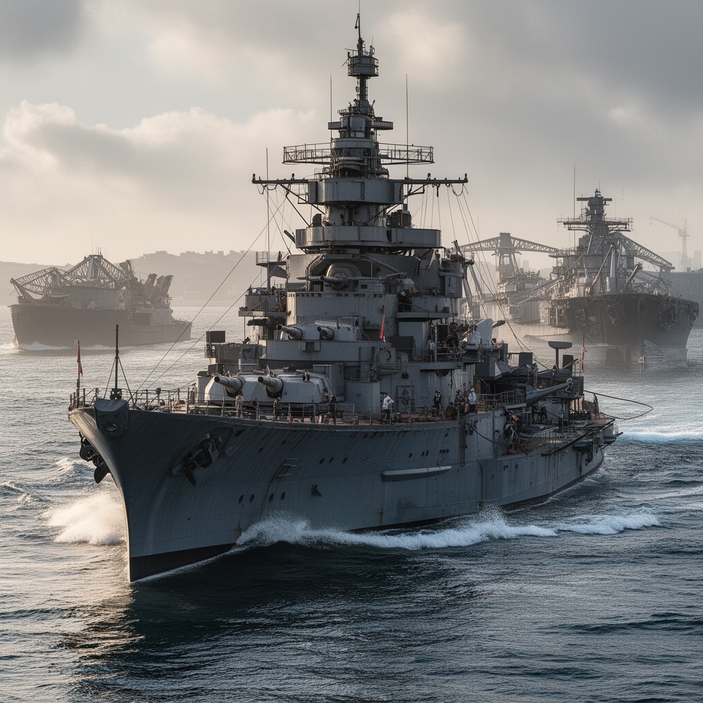 AI-generated illustration of HMS Warspite