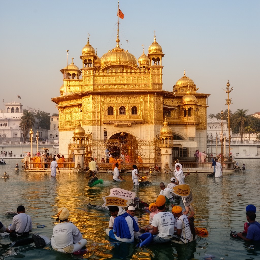 AI-generated illustration of Harmandir Sahib