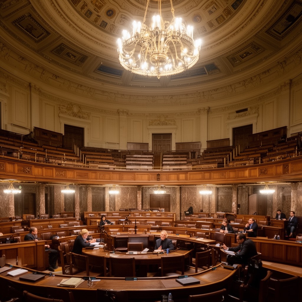 AI-generated illustration of Senate chamber