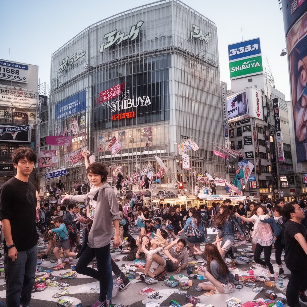 AI-generated illustration of Shibuya City