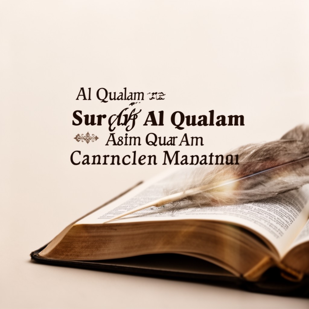 AI-generated illustration of Surah Al-Qalam