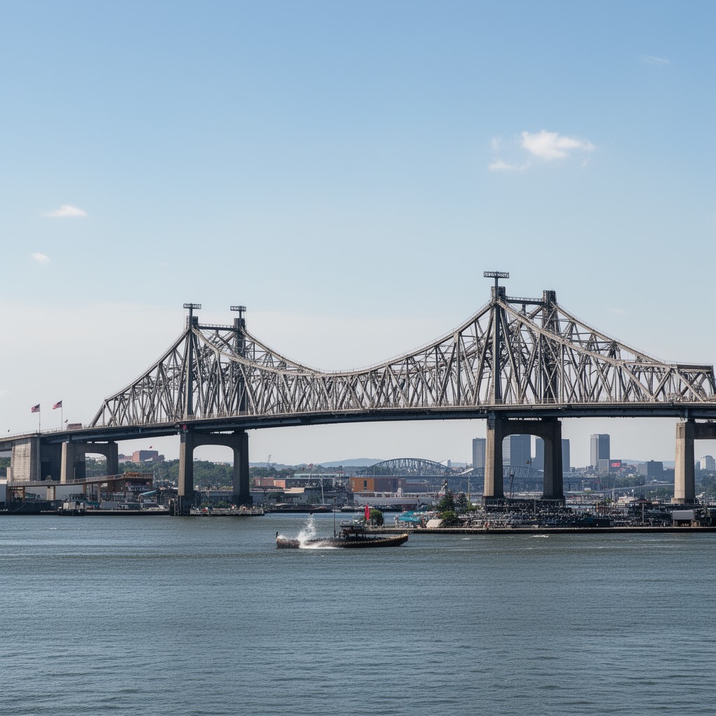 AI-generated illustration of Goethals Bridge