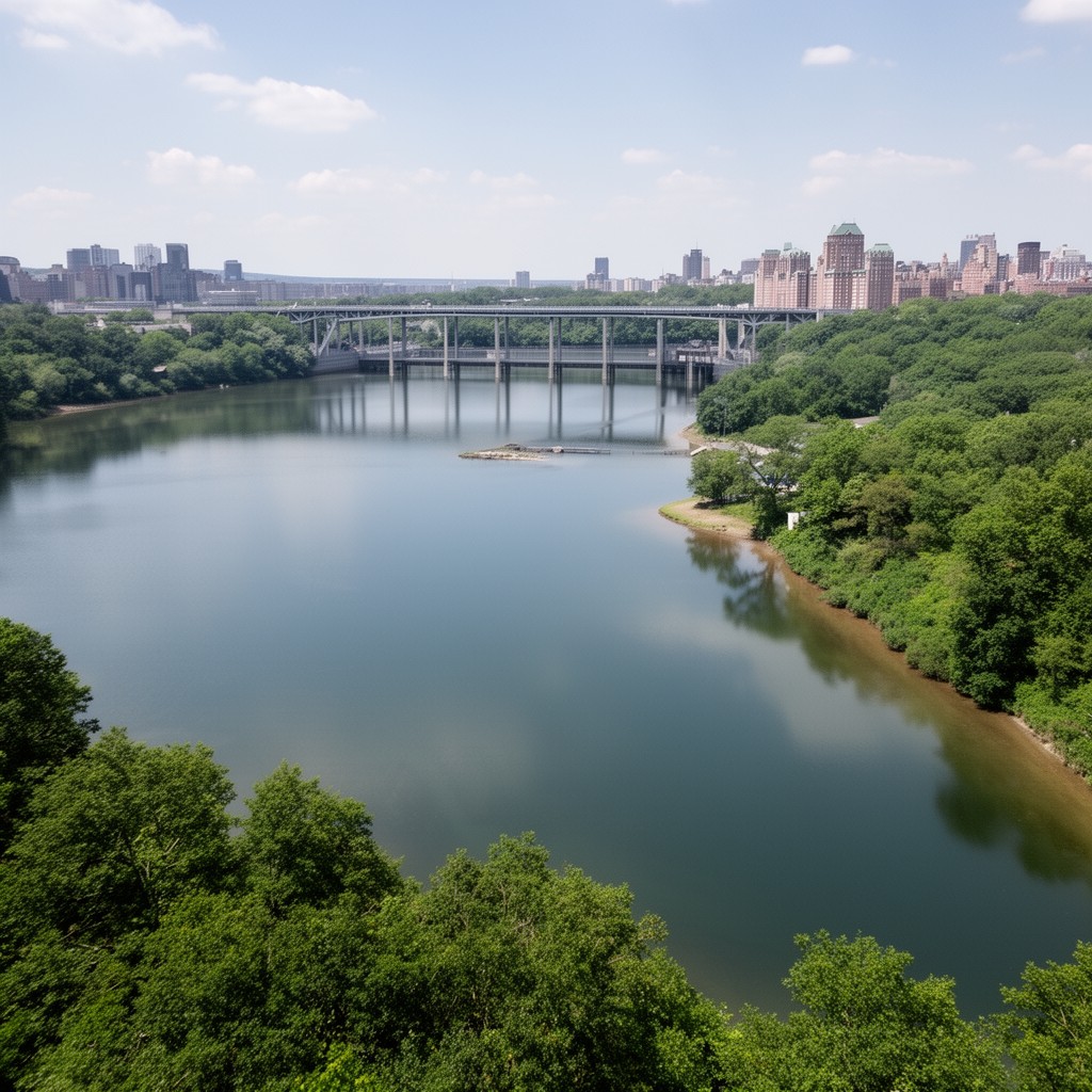 AI-generated illustration of Hillview Reservoir