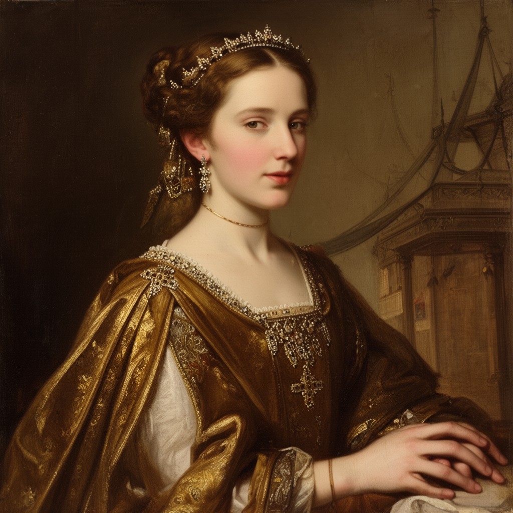 AI-generated illustration of Madeleine of Valois, Queen of Scots