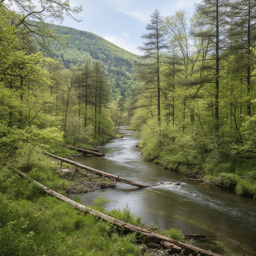 AI-generated illustration of West Branch Croton River