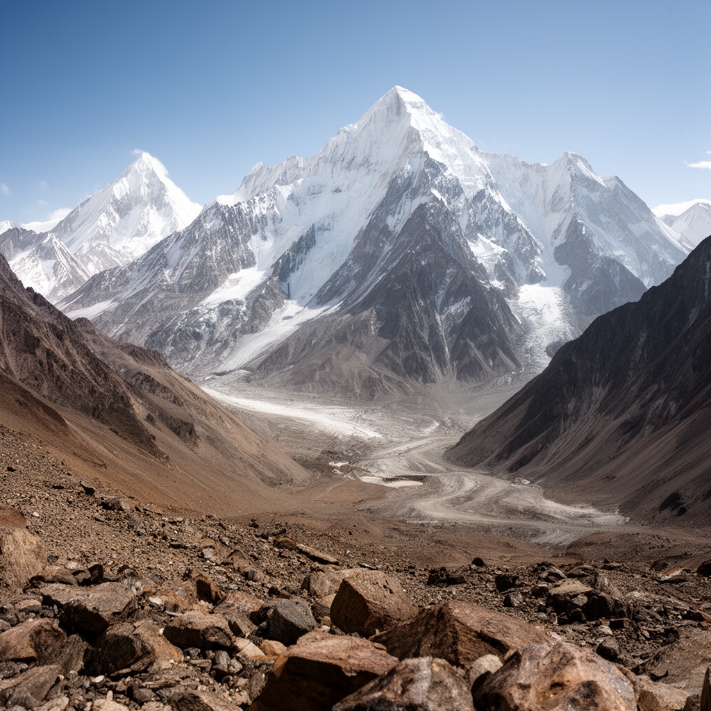 AI-generated illustration of Yengisogat Range