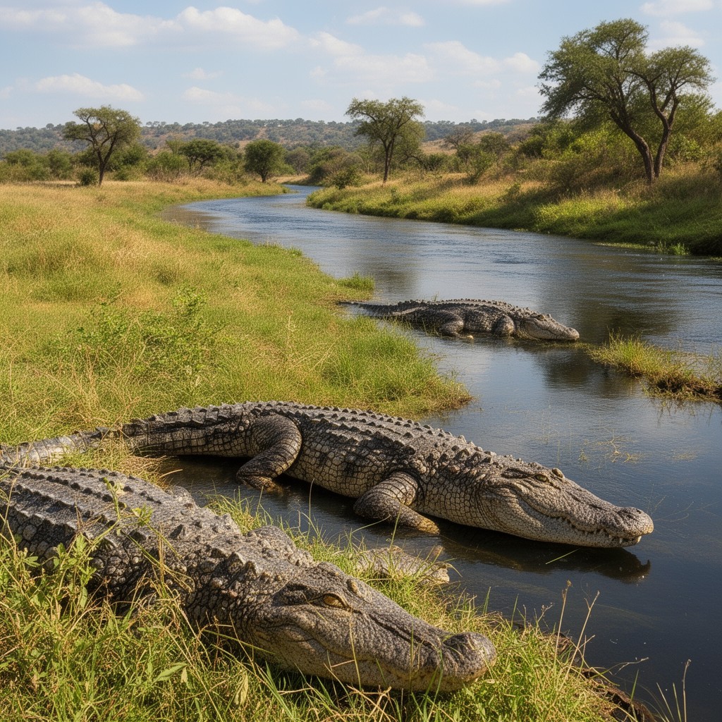 AI-generated illustration of Crocodile River