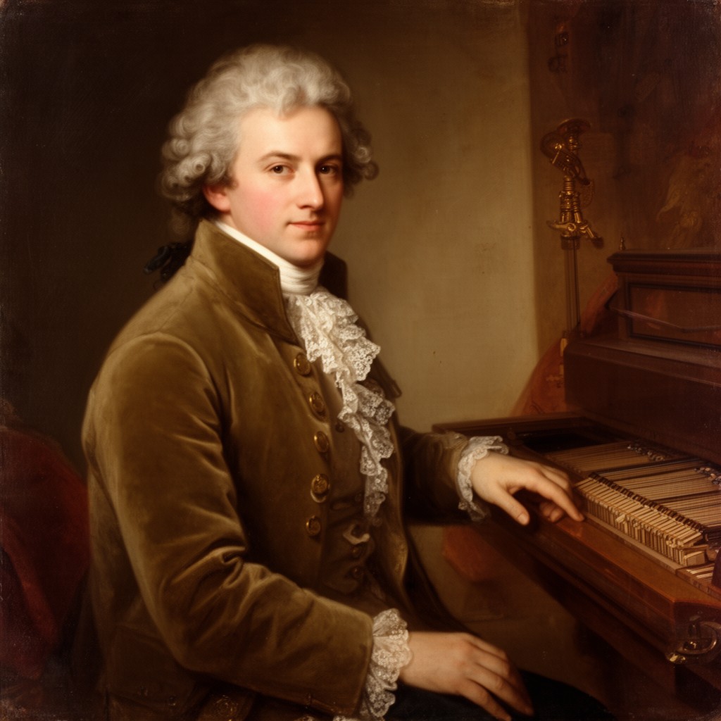 AI-generated illustration of Johann Christoph Friedrich Bach