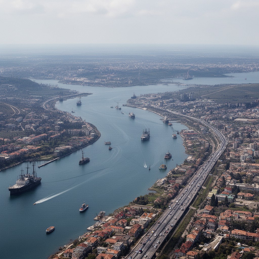 AI-generated illustration of Kerch Strait