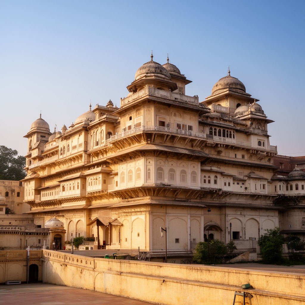 AI-generated illustration of City Palace, Jaipur