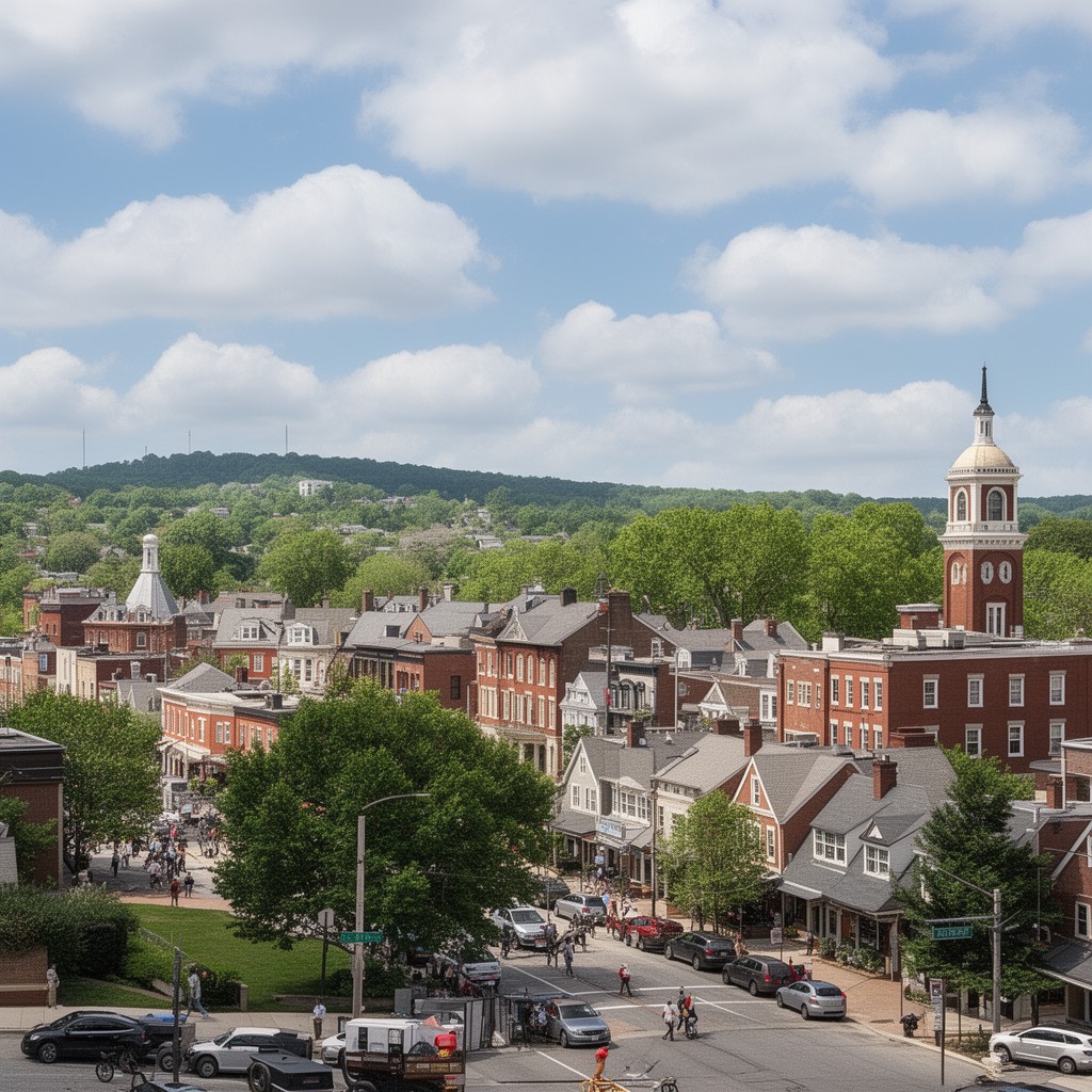 AI-generated illustration of Falls Church