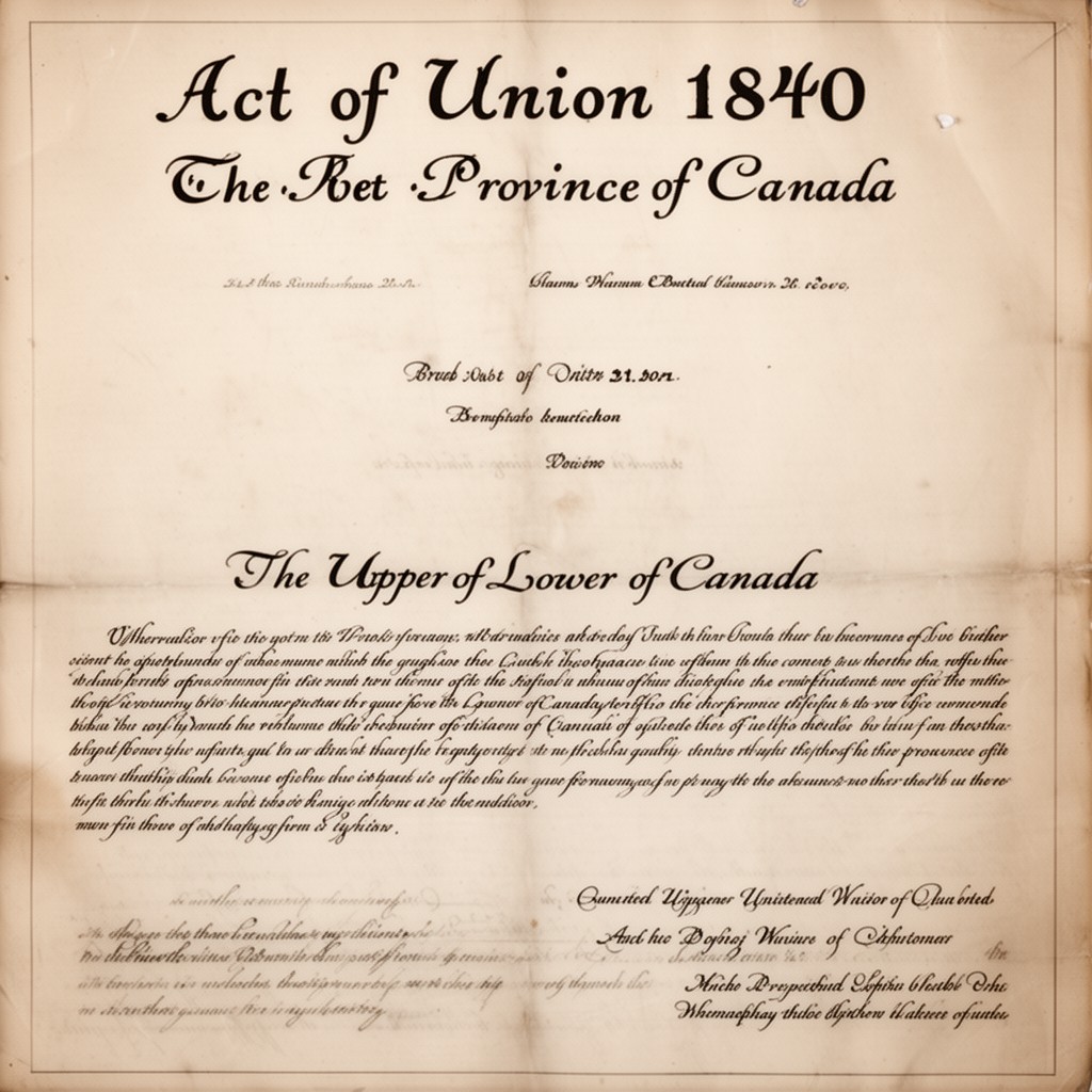 AI-generated illustration of Act of Union 1840