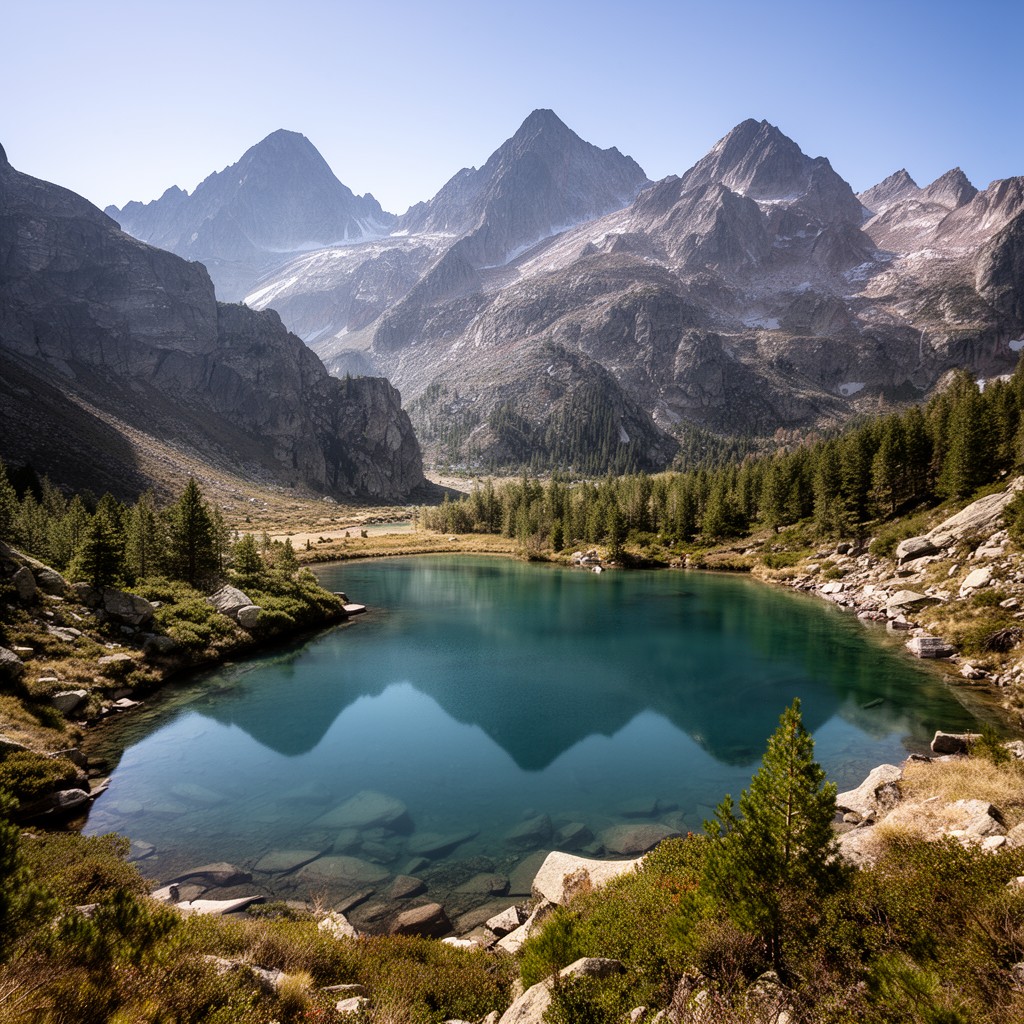 AI-generated illustration of Aigüestortes i Estany de Sant Maurici National Park