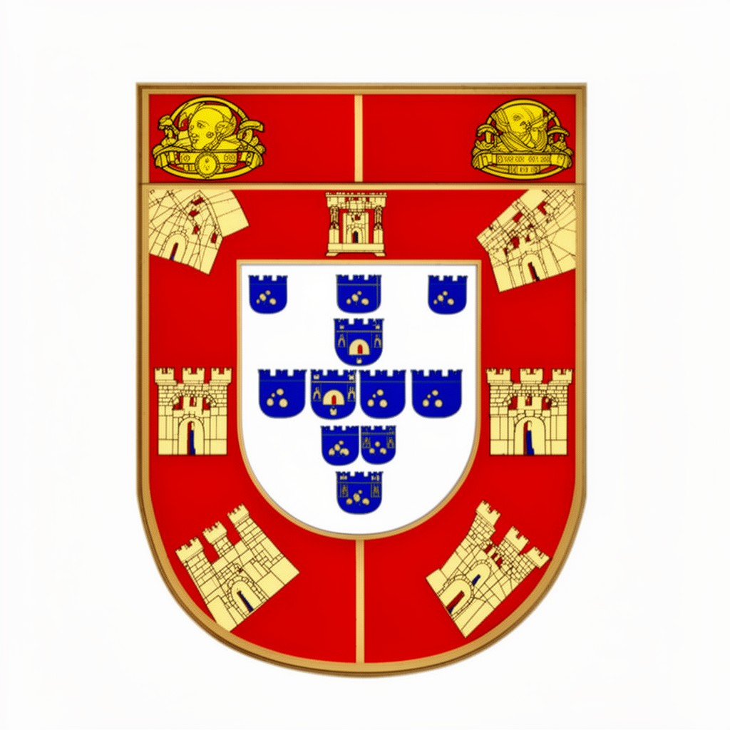 AI-generated illustration of Coat of arms of Portugal