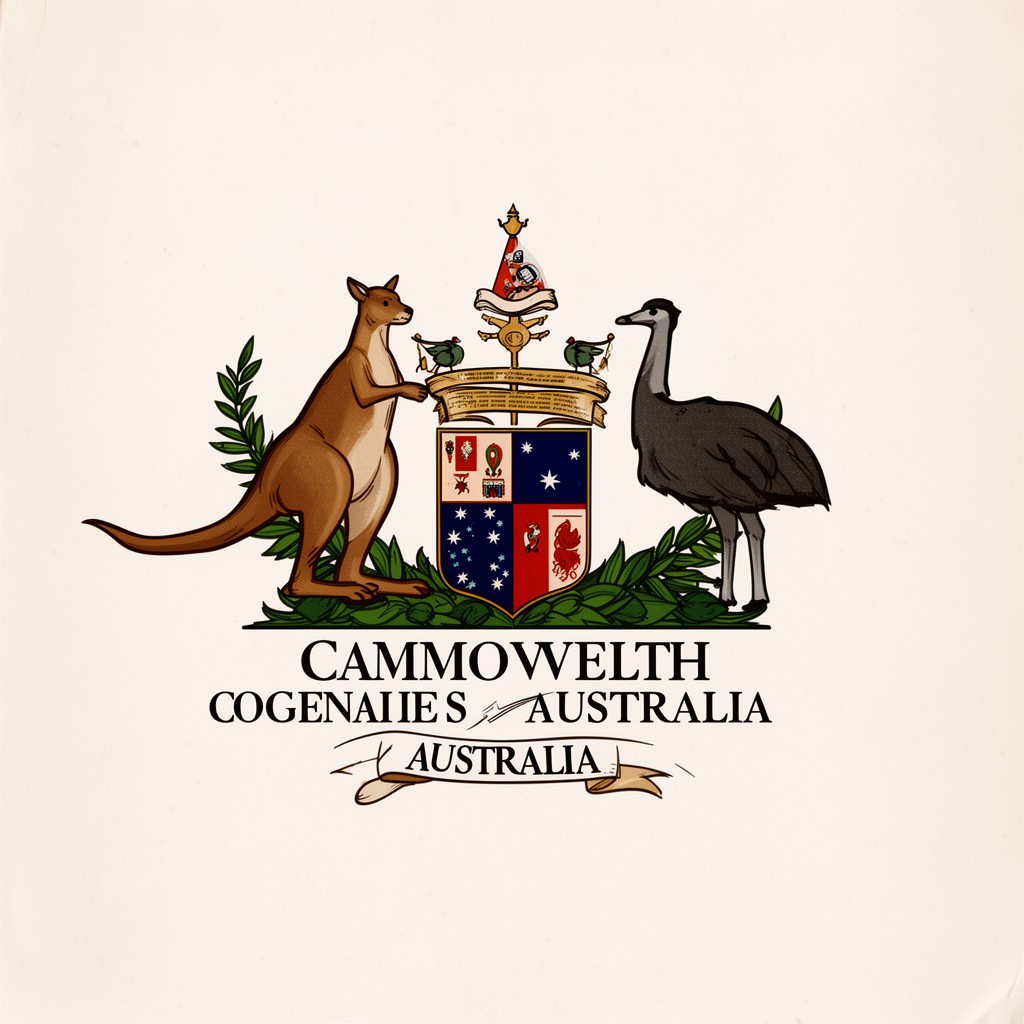 AI-generated illustration of Commonwealth Coat of Arms of Australia