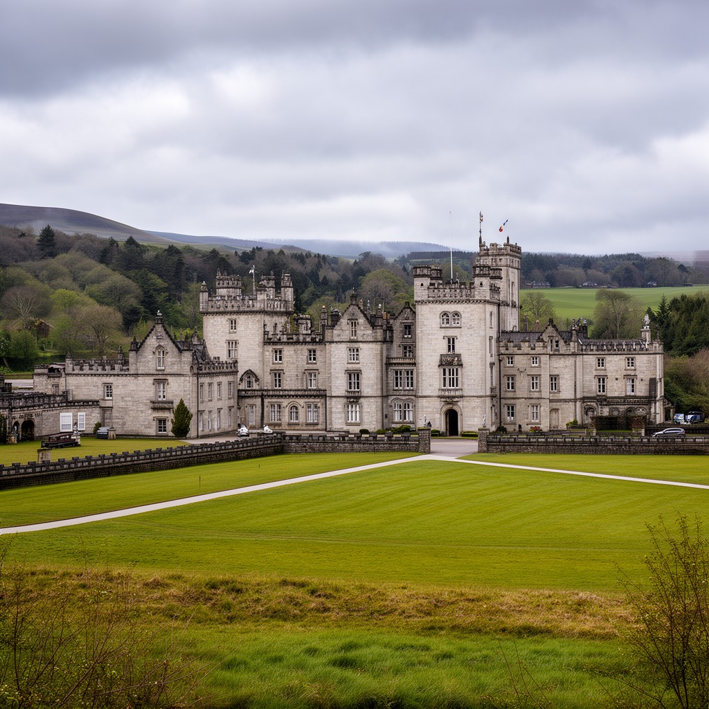 AI-generated illustration of Drumlanrig Castle