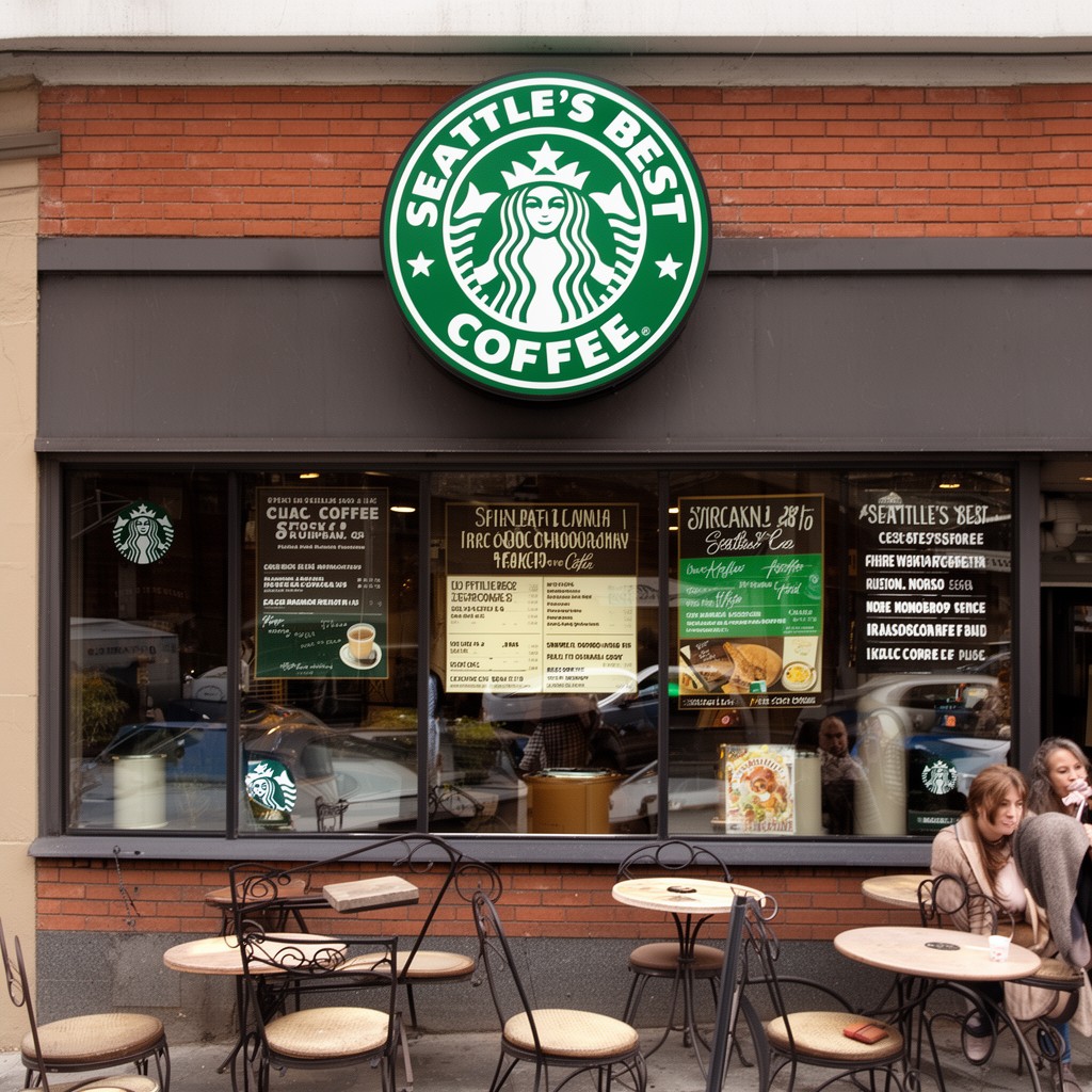 AI-generated illustration of Seattle’s Best Coffee