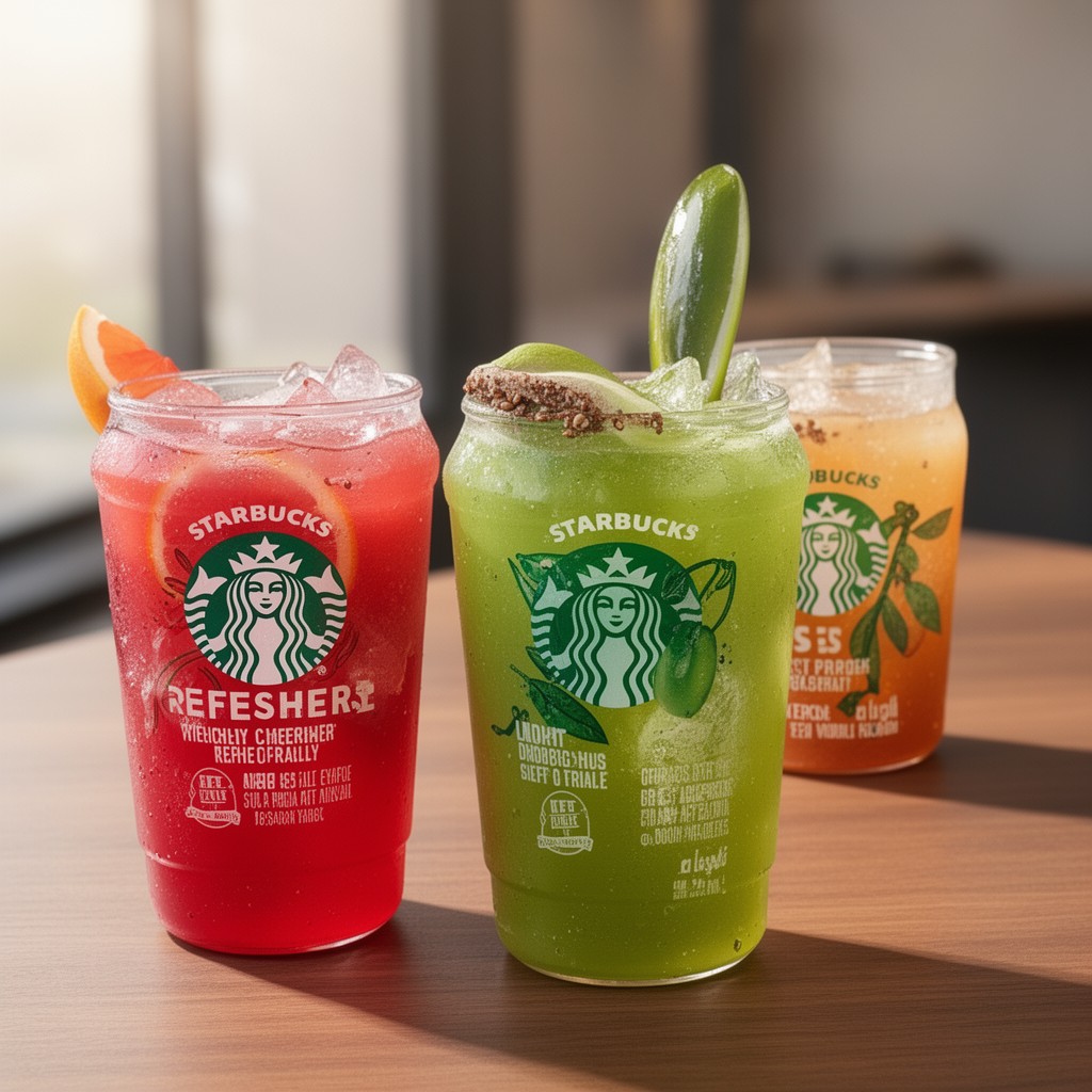 AI-generated illustration of Starbucks Refreshers