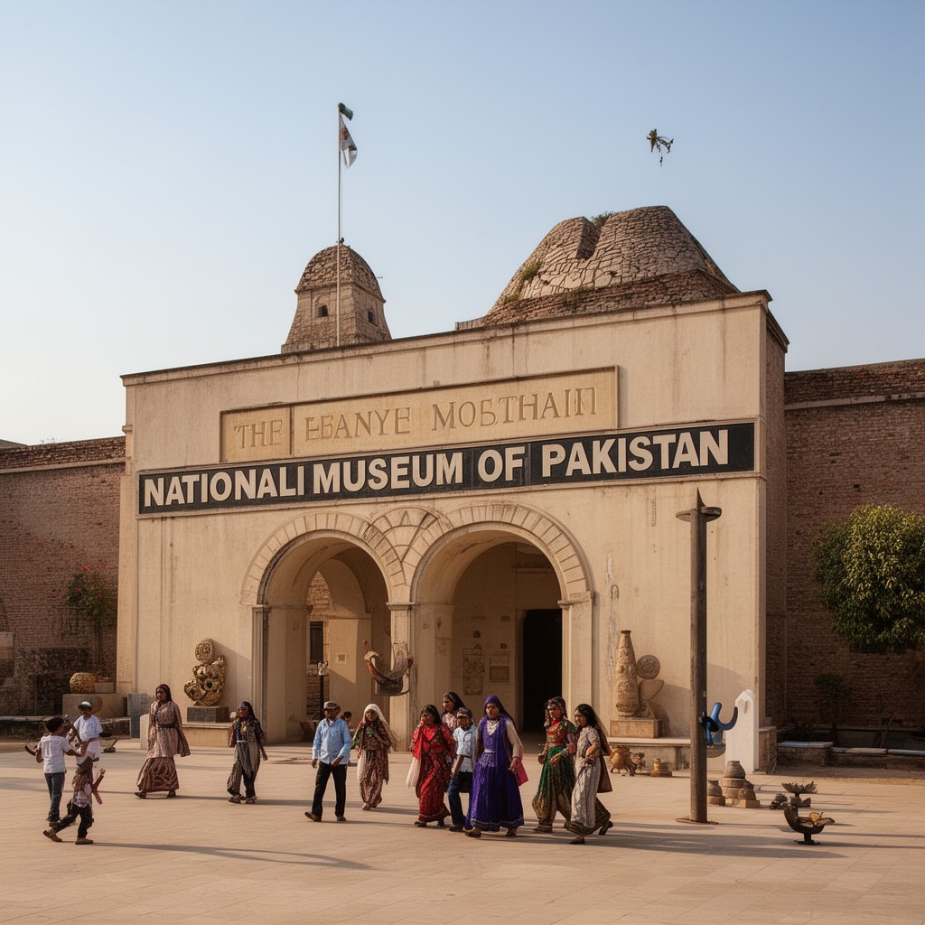 AI-generated illustration of National Museum of Pakistan