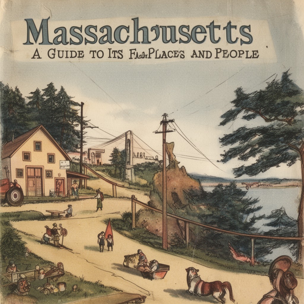AI-generated illustration of Massachusetts: A Guide to Its Places and People