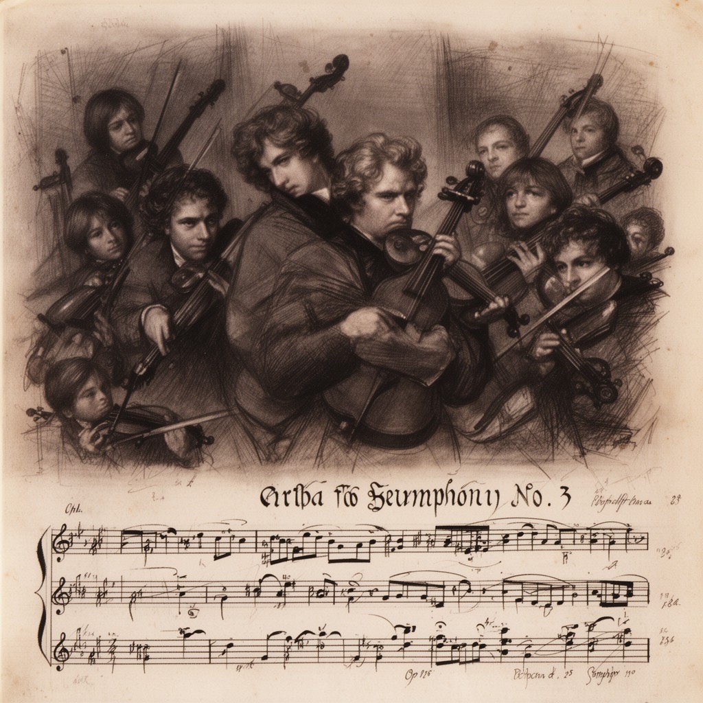 AI-generated illustration of Symphony No. 3 in E-flat major, Op. 55 "Eroica"