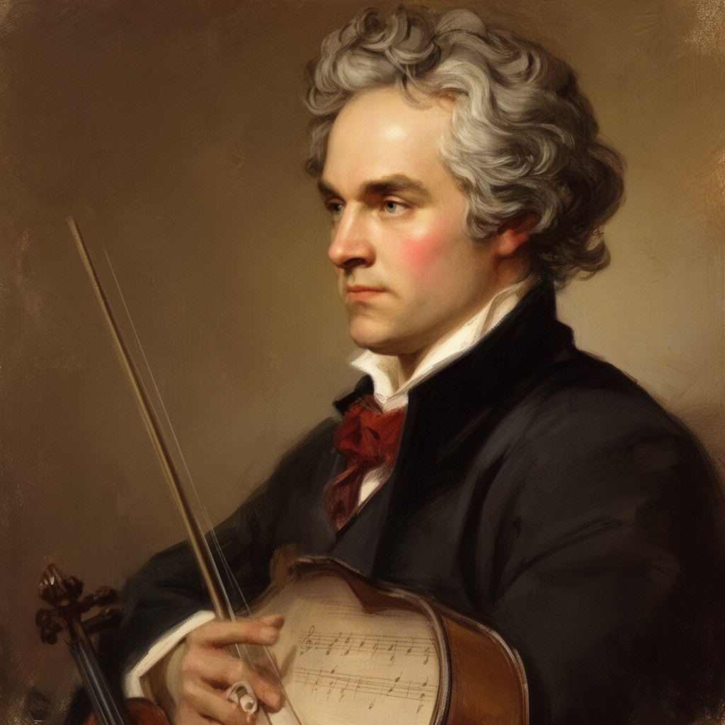 AI-generated illustration of Violin Concerto in D major, Op. 61