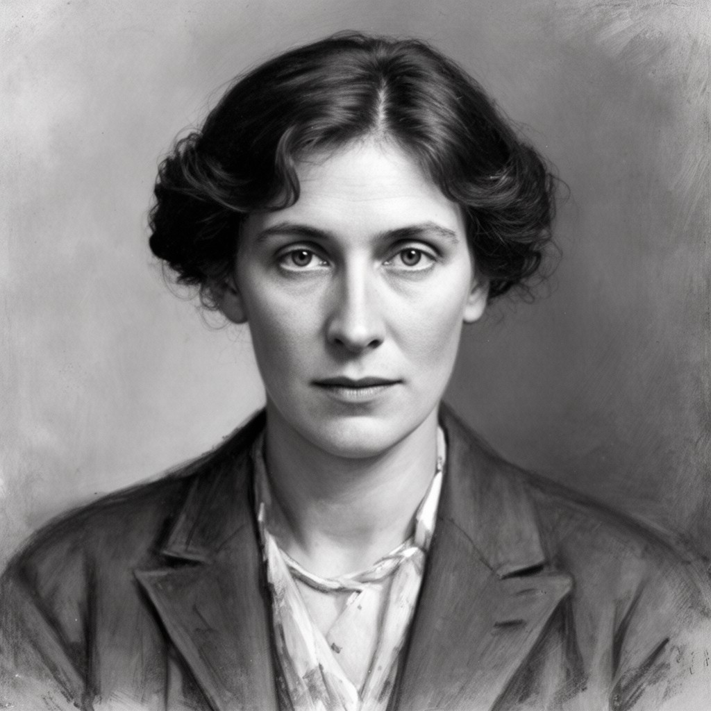 AI-generated illustration of Virginia Woolf
