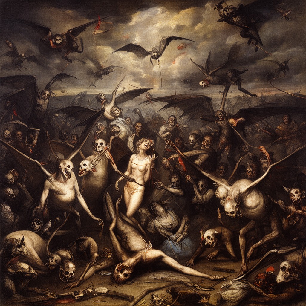 AI-generated illustration of Il trionfo della morte