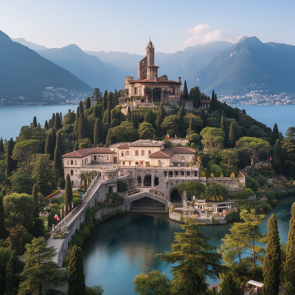 AI-generated illustration of Vittoriale degli Italiani