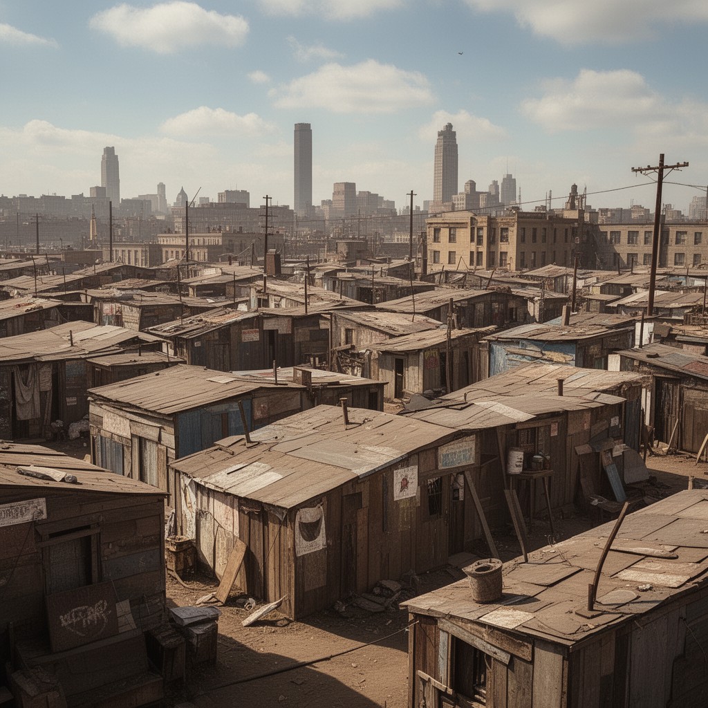 AI-generated illustration of Hoovervilles