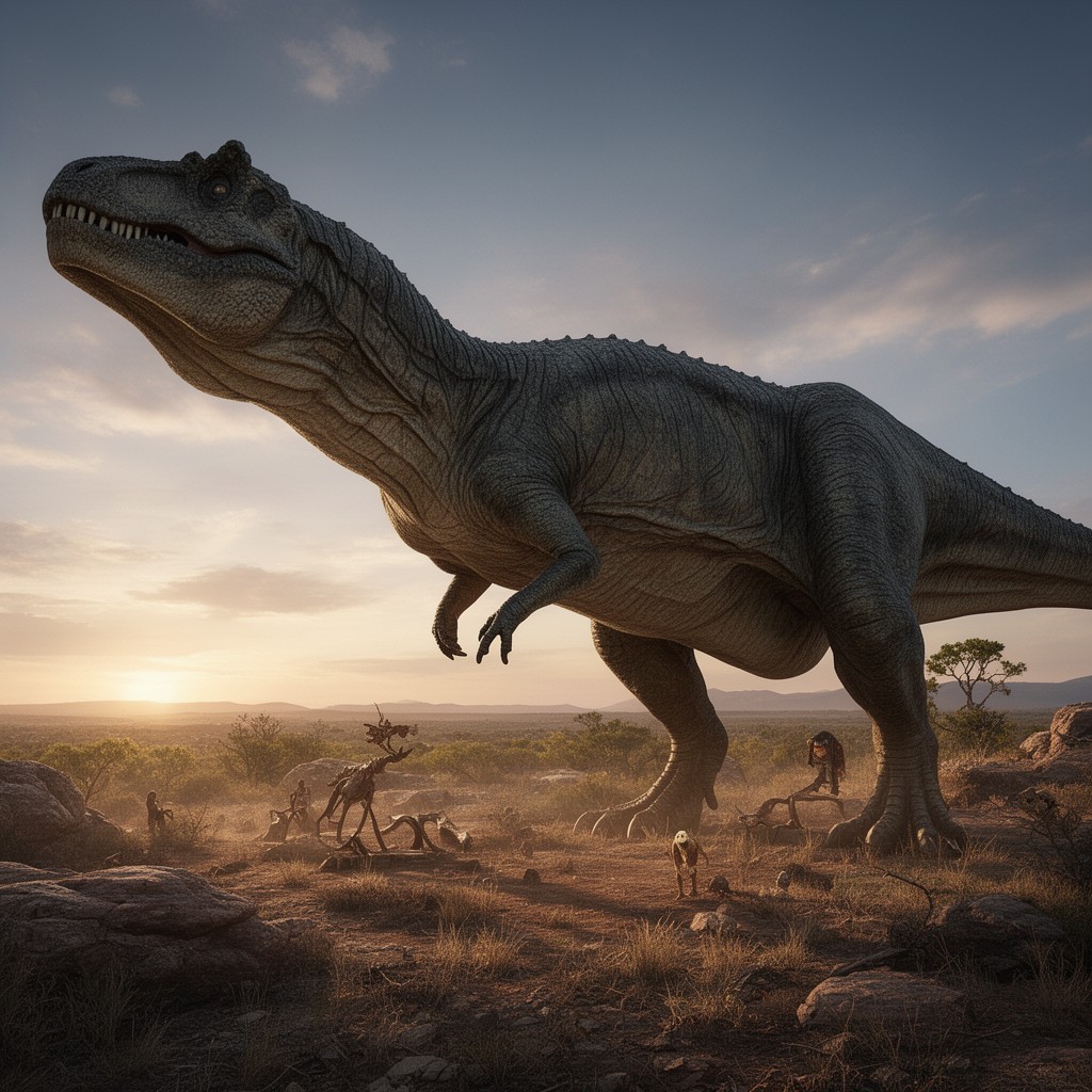 AI-generated illustration of Saurophaganax maximus