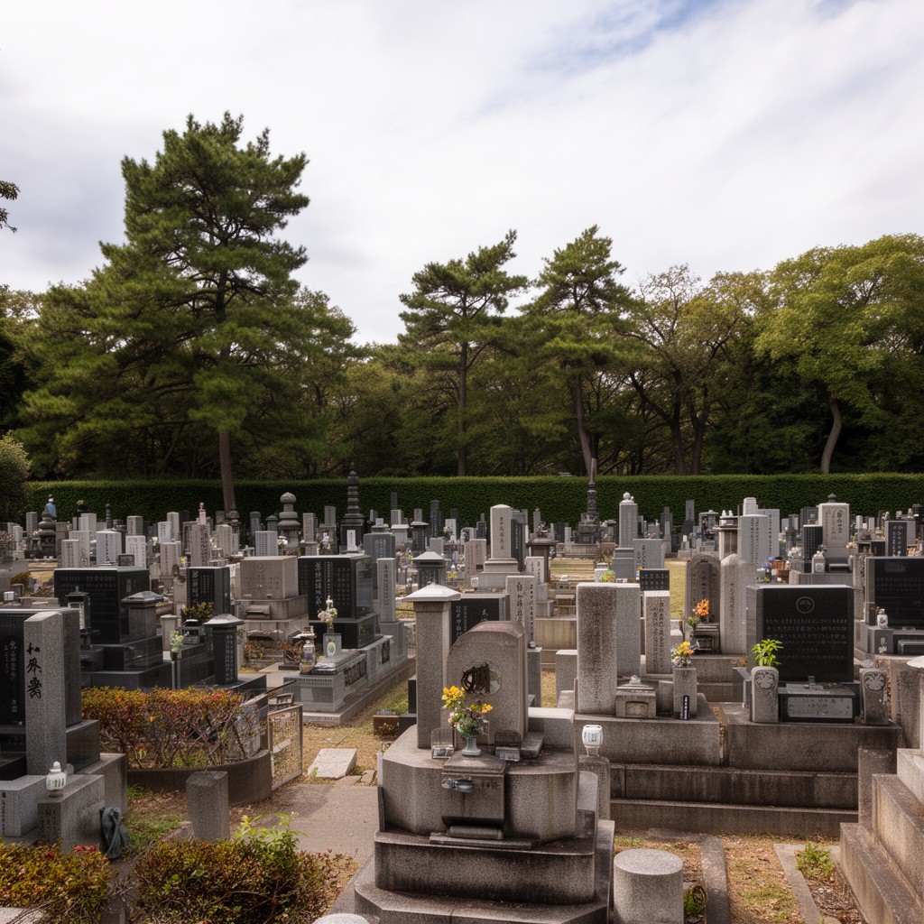 AI-generated illustration of Tama Cemetery