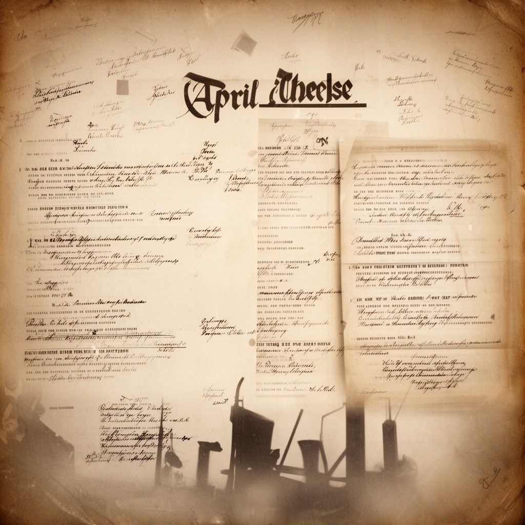 AI-generated illustration of April Theses