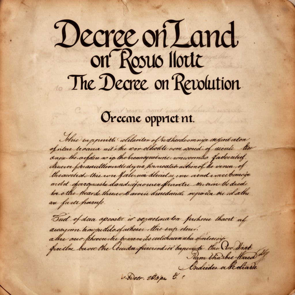 AI-generated illustration of Decree on Land