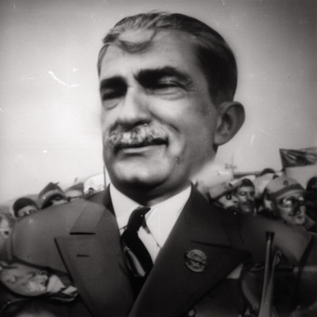 AI-generated illustration of Enver Hoxha