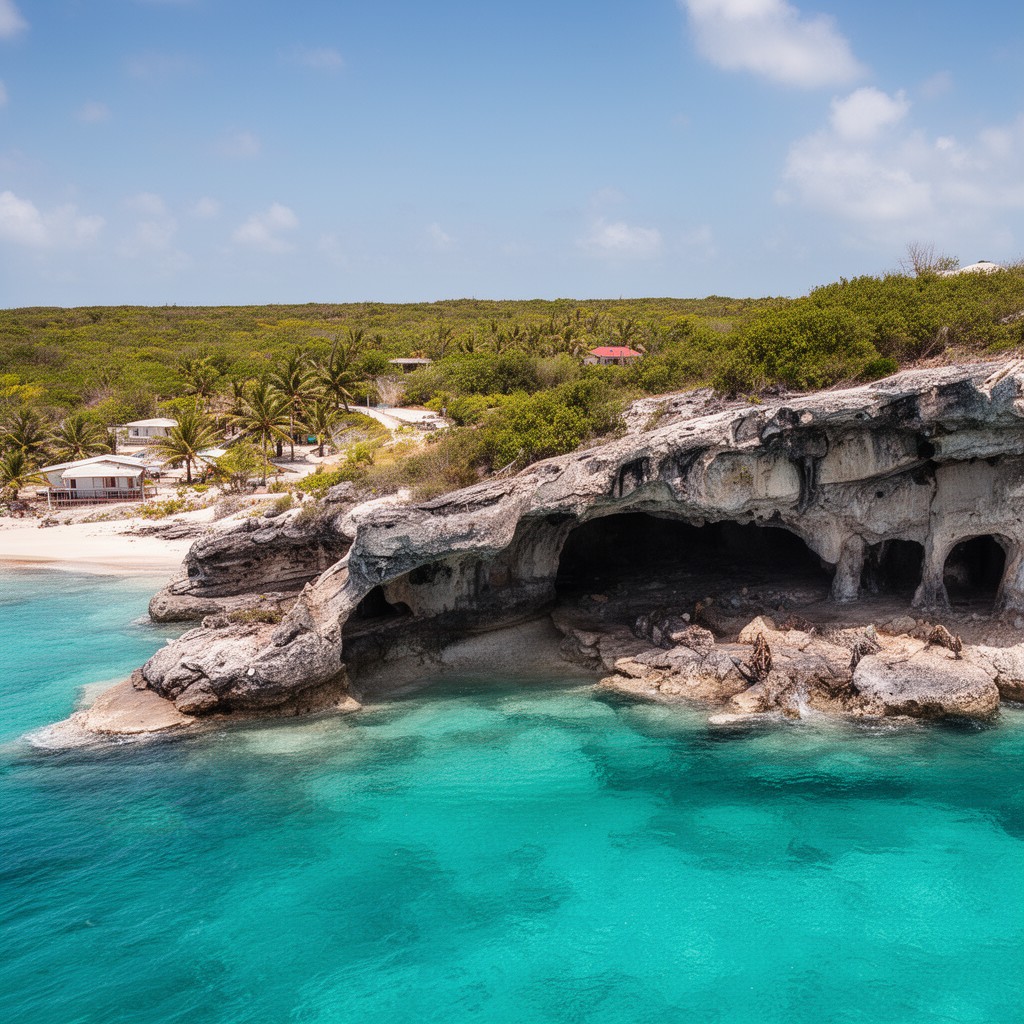 AI-generated illustration of Middle Caicos