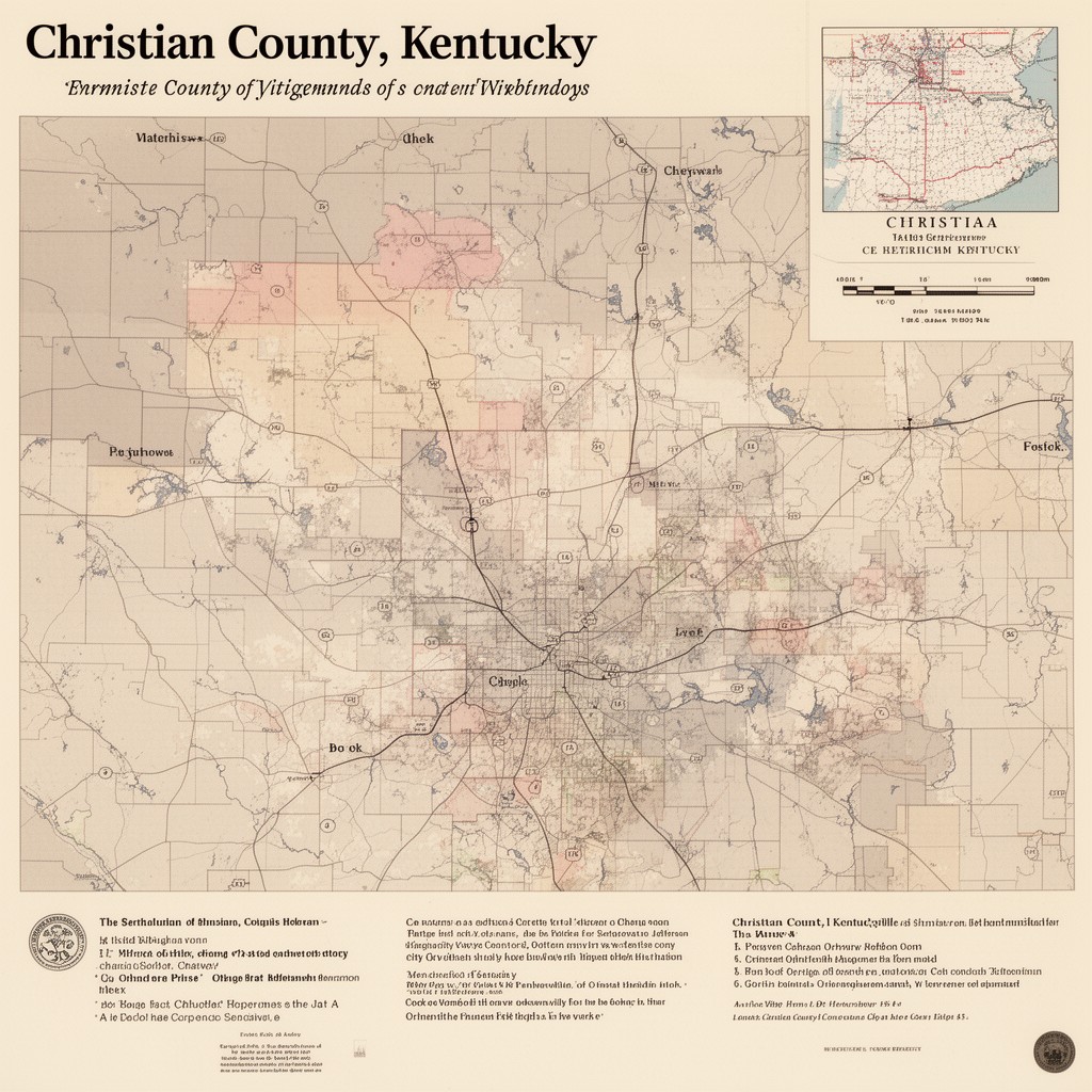 AI-generated illustration of Christian County, Kentucky