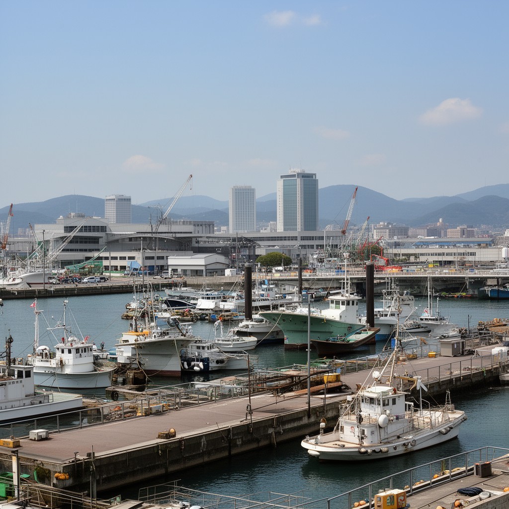 AI-generated illustration of Port of Nishinomiya