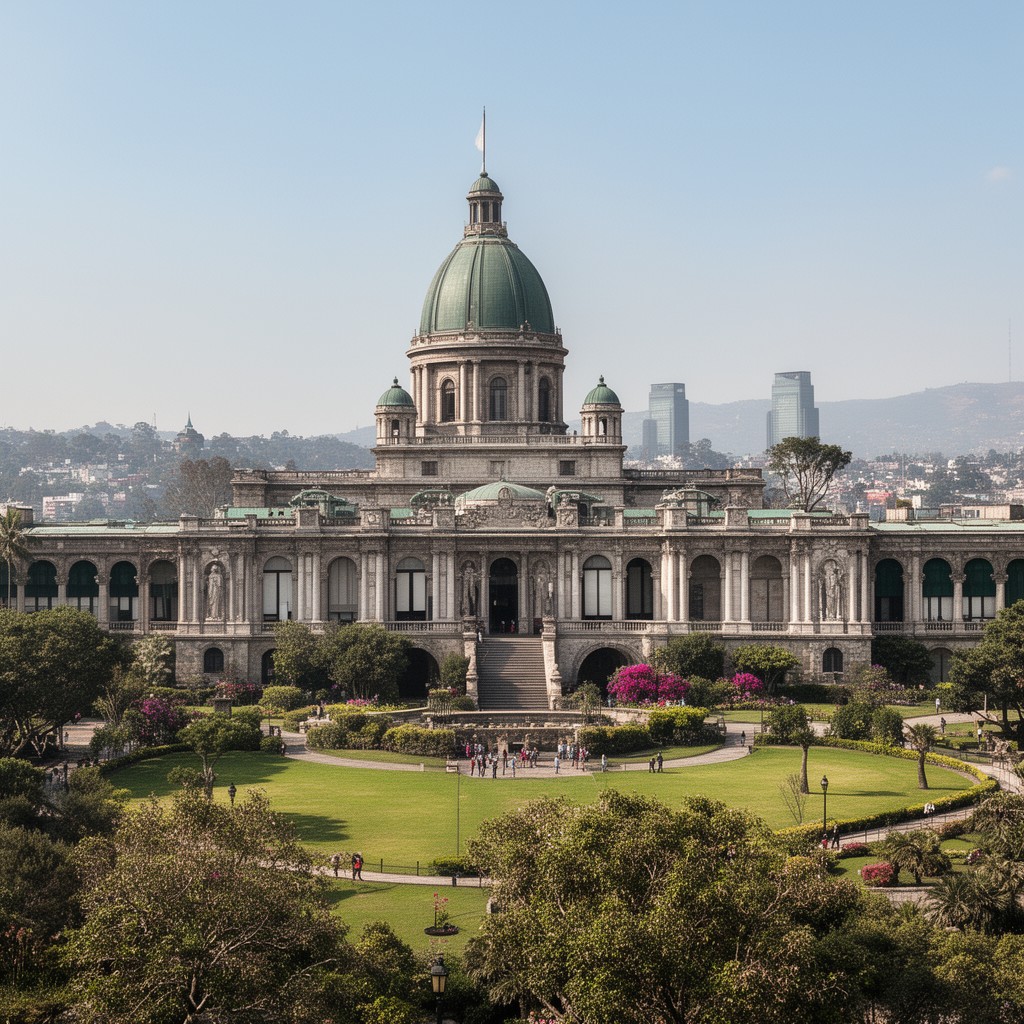 AI-generated illustration of Chapultepec Castle