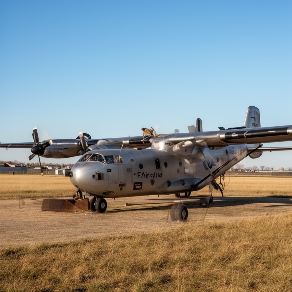 AI-generated illustration of Fairchild C-119 Flying Boxcar