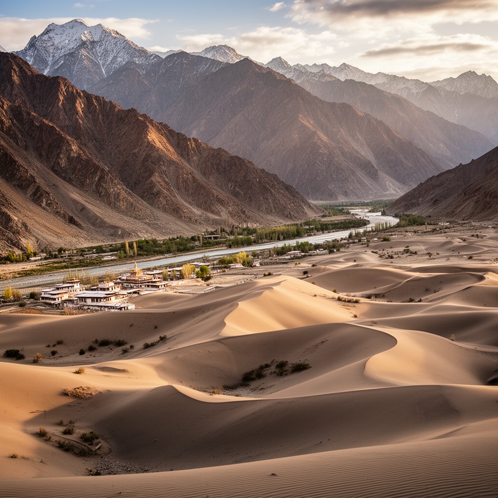 AI-generated illustration of Nubra Valley