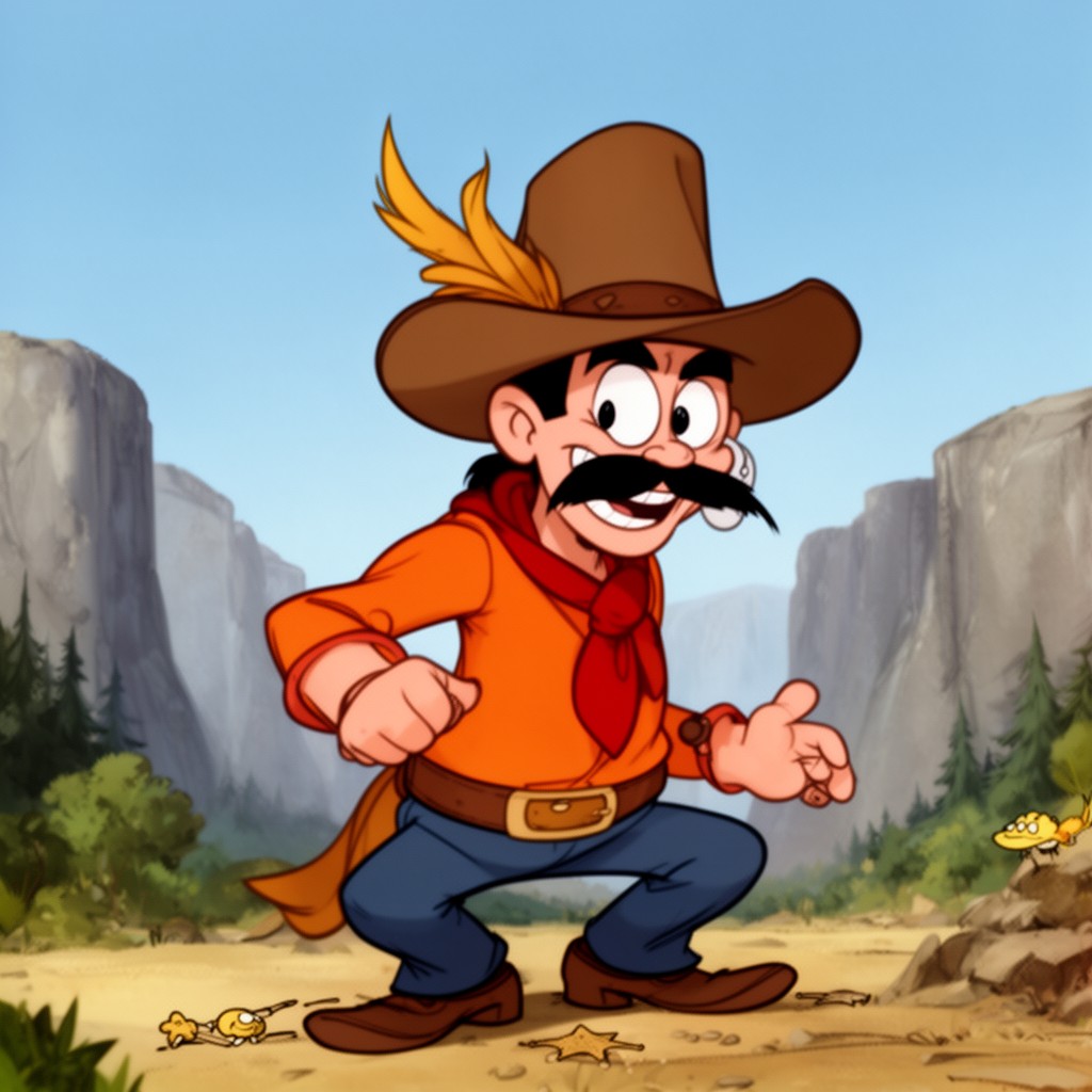 AI-generated illustration of Yosemite Sam