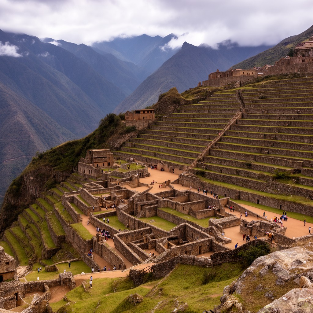 AI-generated illustration of Pisac archaeological site