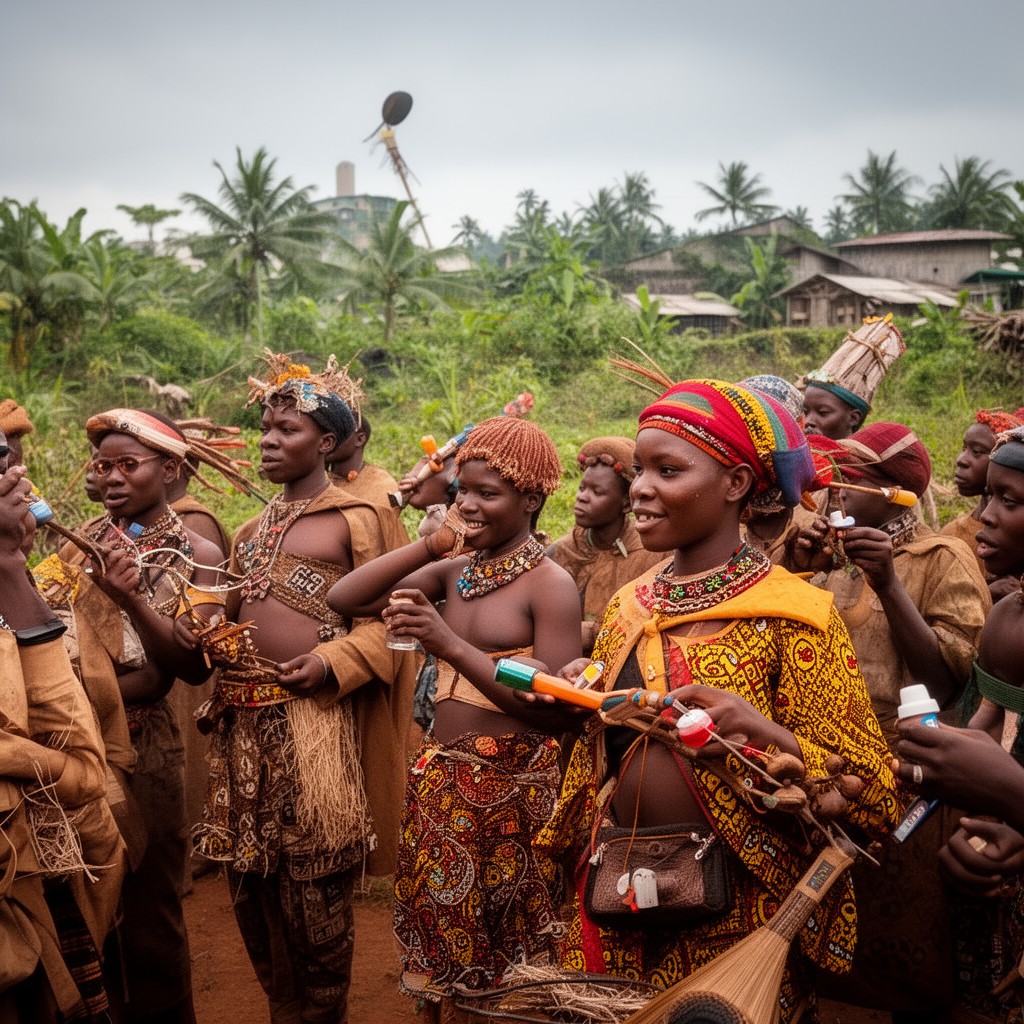 AI-generated illustration of Ibibio people