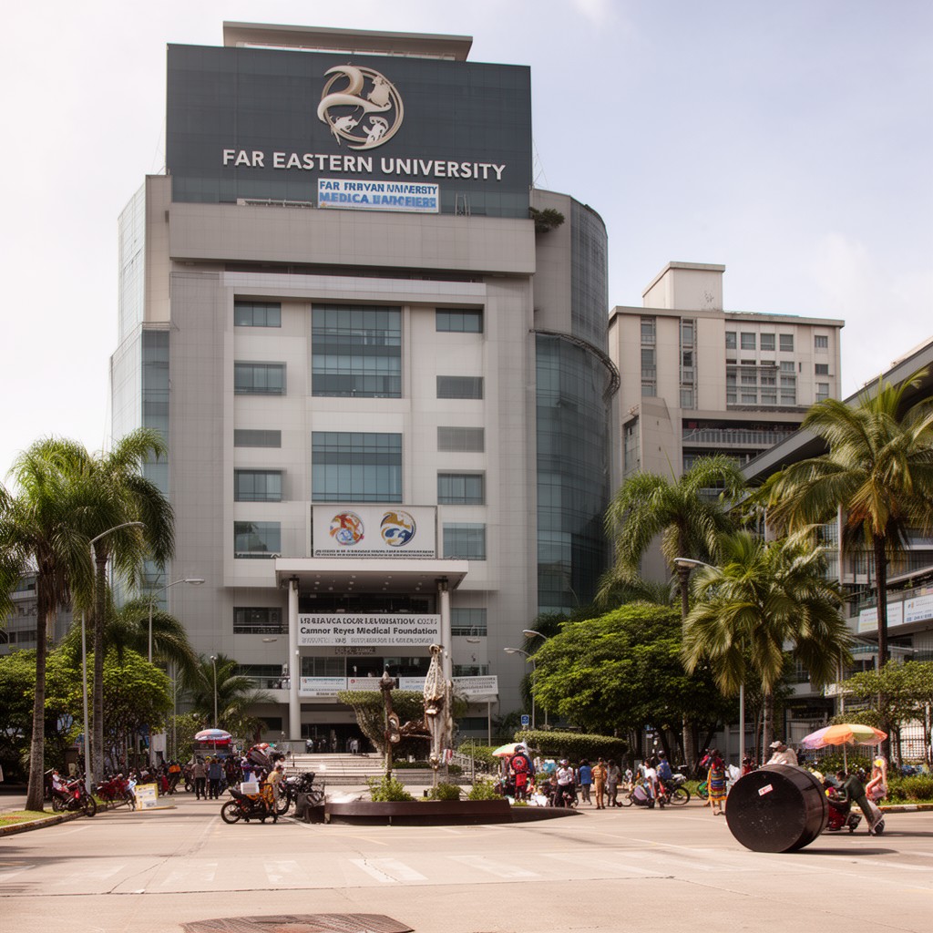 AI-generated illustration of Far Eastern University – Nicanor Reyes Medical Foundation